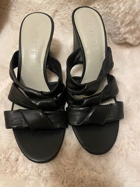1. State Black Twisted-Strap Mule Sandals